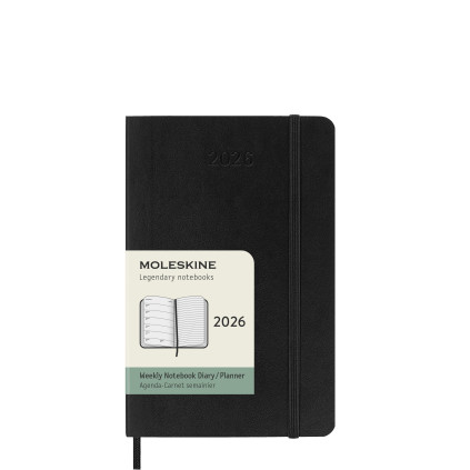 Kalender Moleskine 2026 Small - Sort