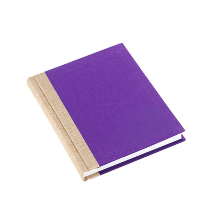 Notatbok A6+ Upcycled - Lilla/Sand