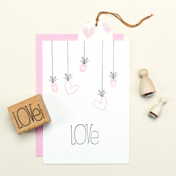 Stempel Hjerte Outline Liten
