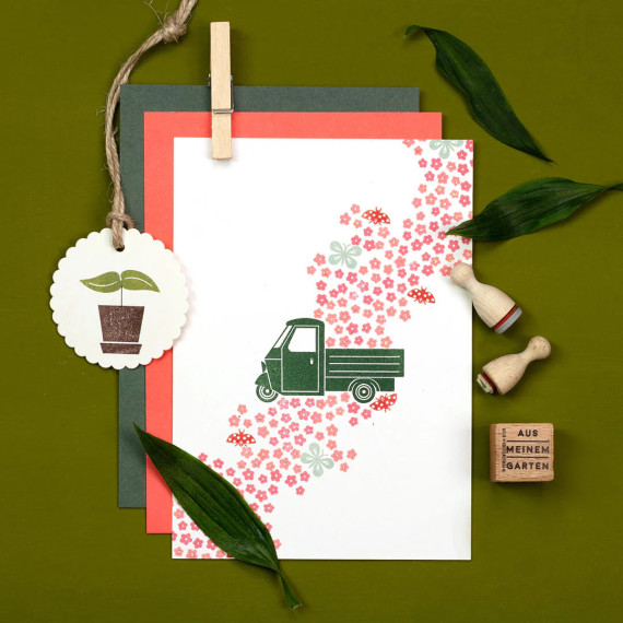 Stempel Tre Blomster Mini