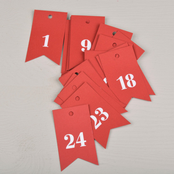 Merkelapper 1-24 Rød Vimpel