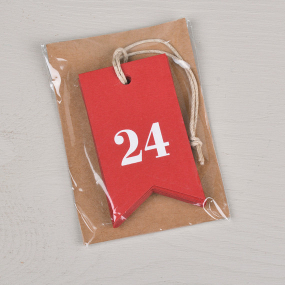 Merkelapper 1-24 Rød Vimpel
