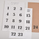 Klistremerker 1-24 Transparent med sorte tall
