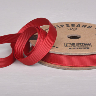 Ripsbånd Rød 10mm x 10 meter
