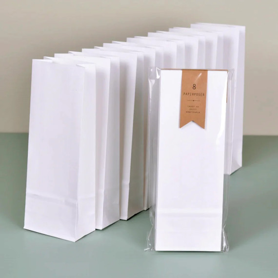 Gavepose 8pk ∙ 8*22cm ∙ HVIT