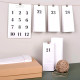 Klistremerker 1-24 Transparent med sorte tall
