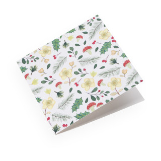 Kort med konvolutt - Juleblomster