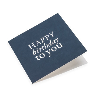 Kort med konvolutt - Happy Birthday Blå