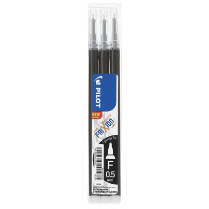 Refill til Frixion Point 0,5mm Sort - 3pk