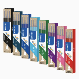Refill til Frixion Point 0,5mm Lys Blå - 3pk