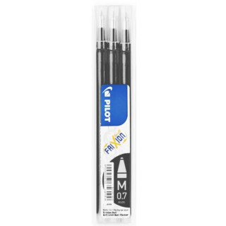 Refill til Frixion Ball 0,7mm Sort - 3pk