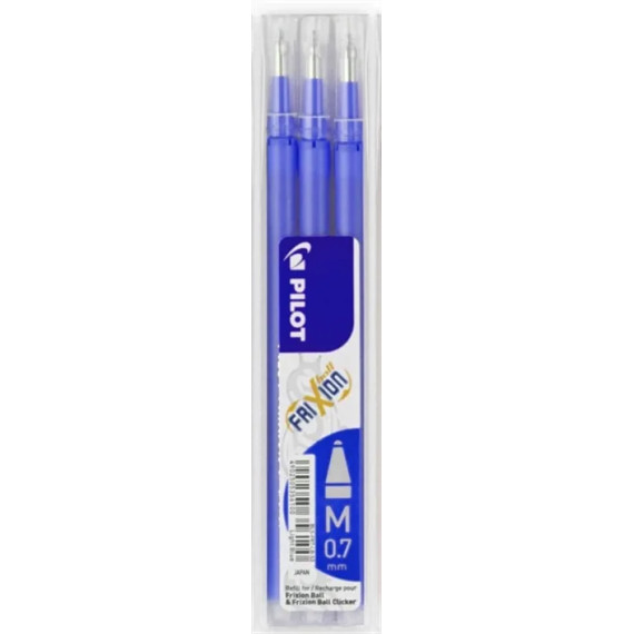 Refill til Frixion Ball 0,7mm Blå - 3pk