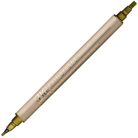 Kalligrafitusj Metallic Gull - To bredder