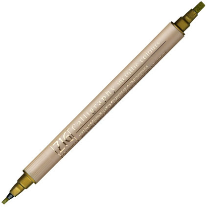 Kalligrafitusj Metallic Gull - To bredder