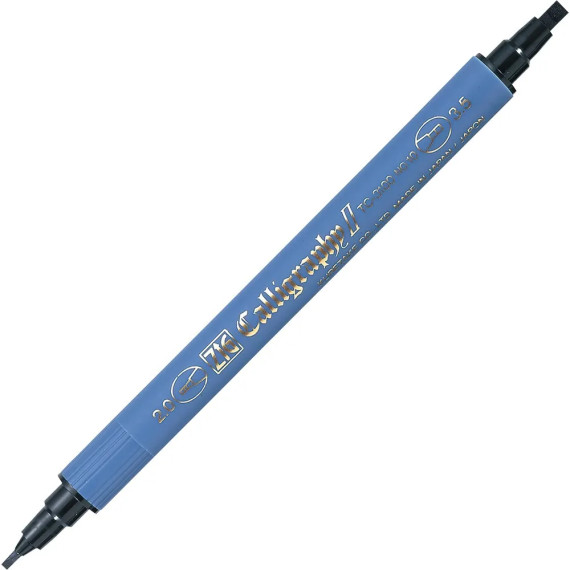 Kalligrafitusj Sort - To bredder