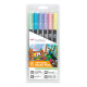 Brush Pen Dual Brush Pastel 6pk