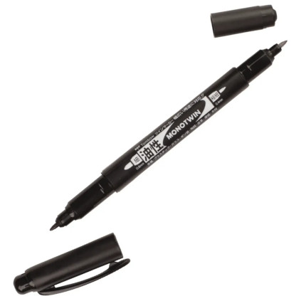 Supertusj Sort - med Twintip 0,4/0,8mm