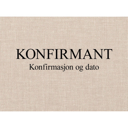 Personlig preg Konfirmasjon