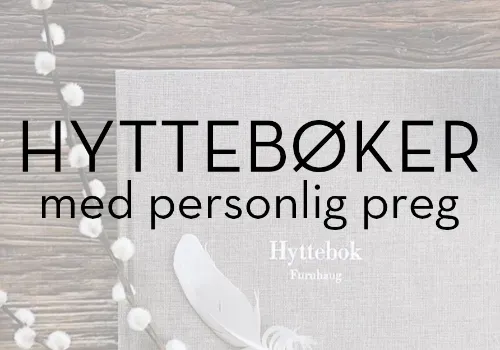 HYTTEBØKER MED EGEN TEKST