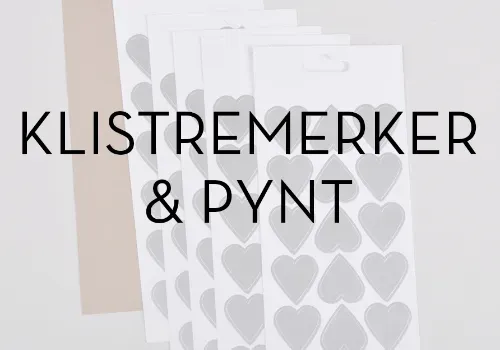 KLISTREMERKER & PYNT